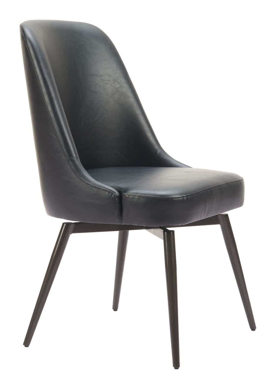 Zuo Modern Keppel Faux Leather Swivel Dining Chair 2PC