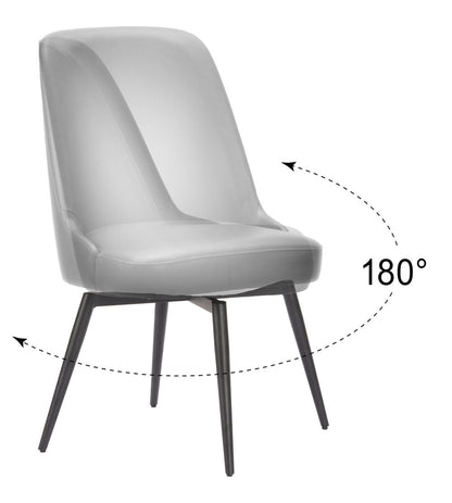 Zuo Modern Keppel Faux Leather Swivel Dining Chair 2PC