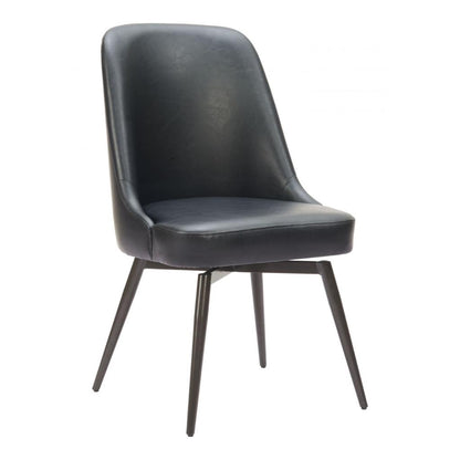 Zuo Modern Keppel Faux Leather Swivel Dining Chair 2PC