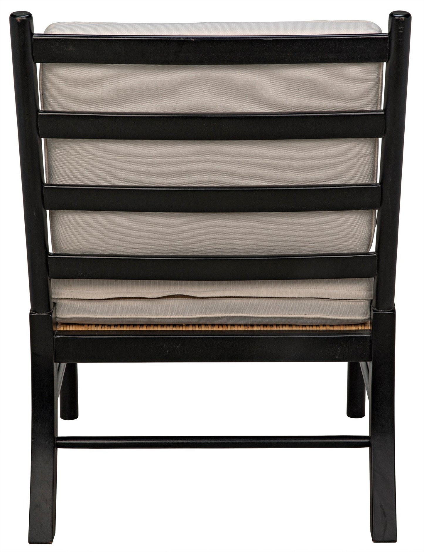 Kevin Wood and Rattan Black Arm Chair-Club Chairs-Noir-Sideboards and Things