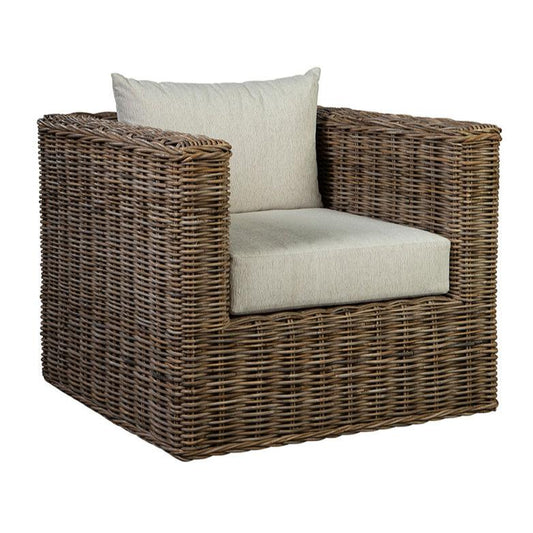 Key Largo Linen Upholstered Swivel Chair