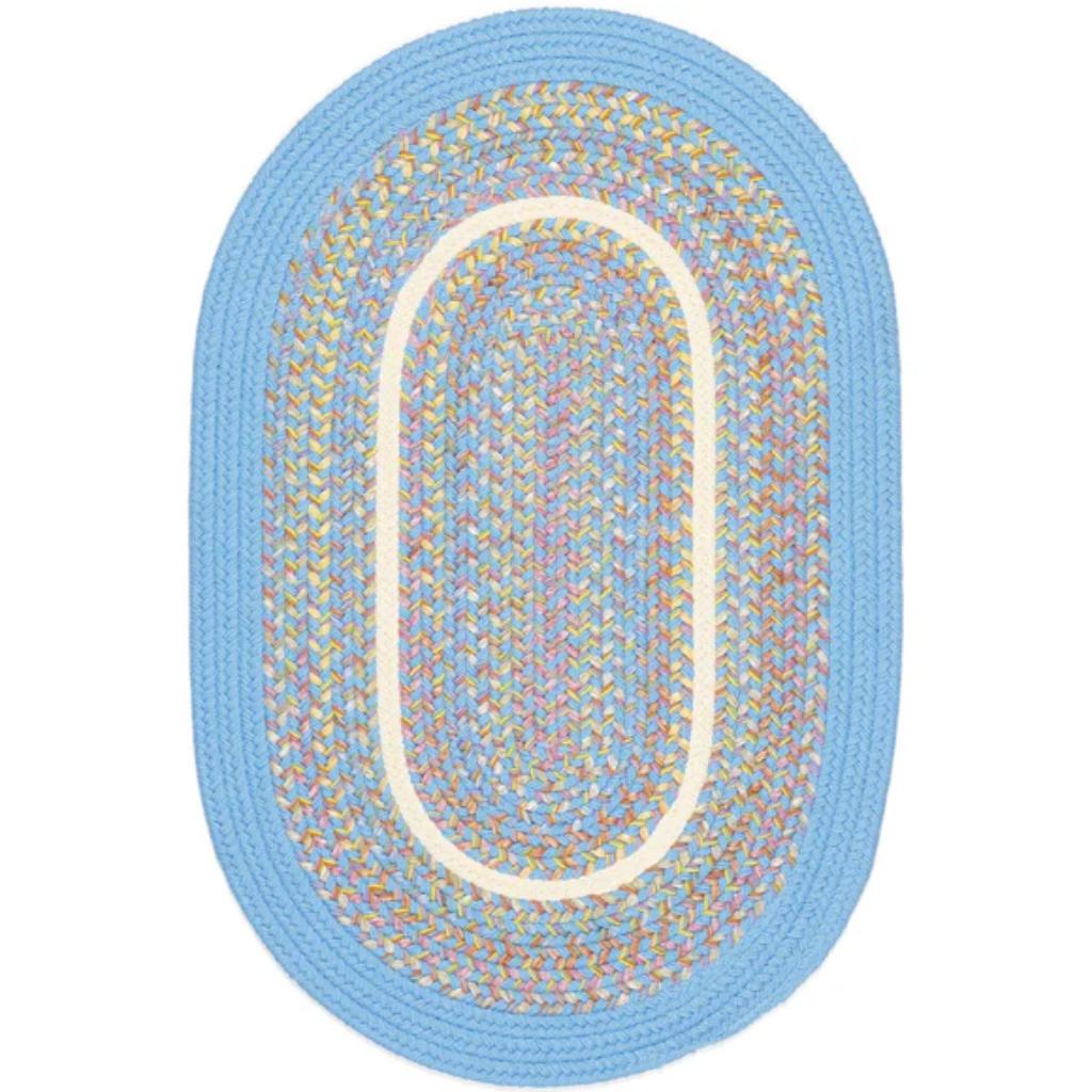 Rhody Rug Kids' Isle Braided Oval Reversible Area Rugs