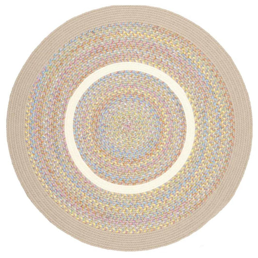Rhody Rug Kids' Isle Braided Round Reversible Area Rugs