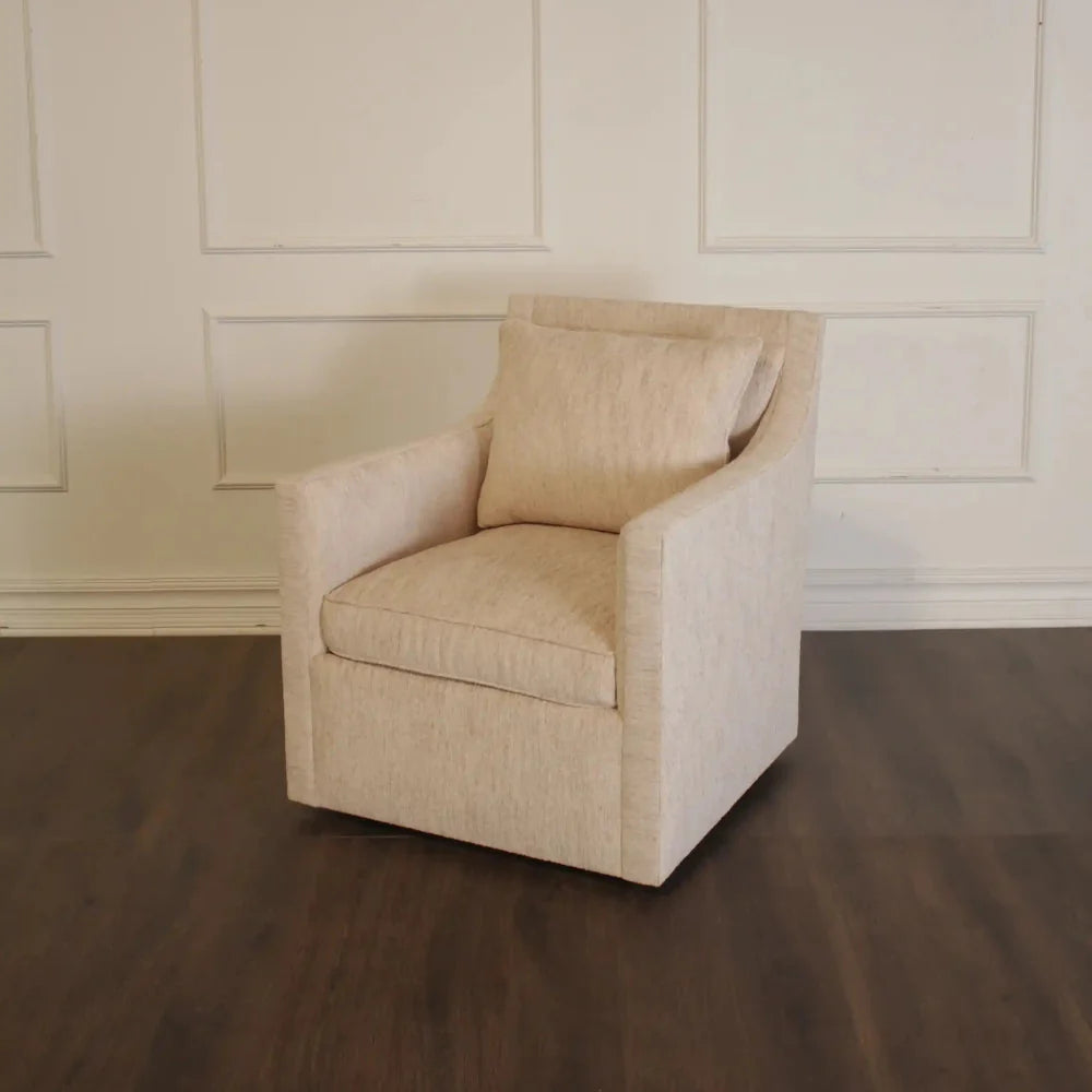 Peninsula Home Kimberly Fabric Swivel Club Chair