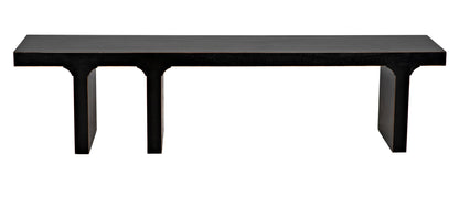 Kir Bench, Hand Rubbed Black-Bedroom Benches-Noir-Sideboards and Things