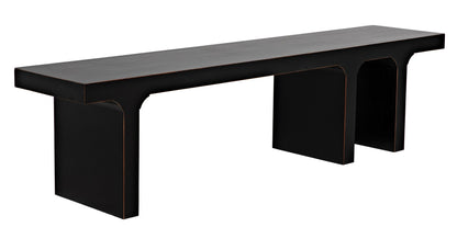 Kir Bench, Hand Rubbed Black-Bedroom Benches-Noir-Sideboards and Things