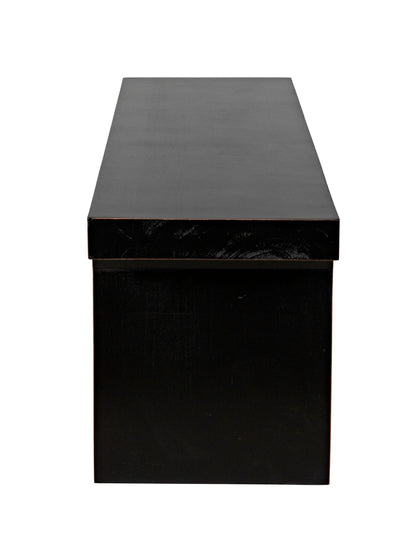 Kir Bench, Hand Rubbed Black-Bedroom Benches-Noir-Sideboards and Things