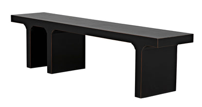 Kir Bench, Hand Rubbed Black-Bedroom Benches-Noir-Sideboards and Things