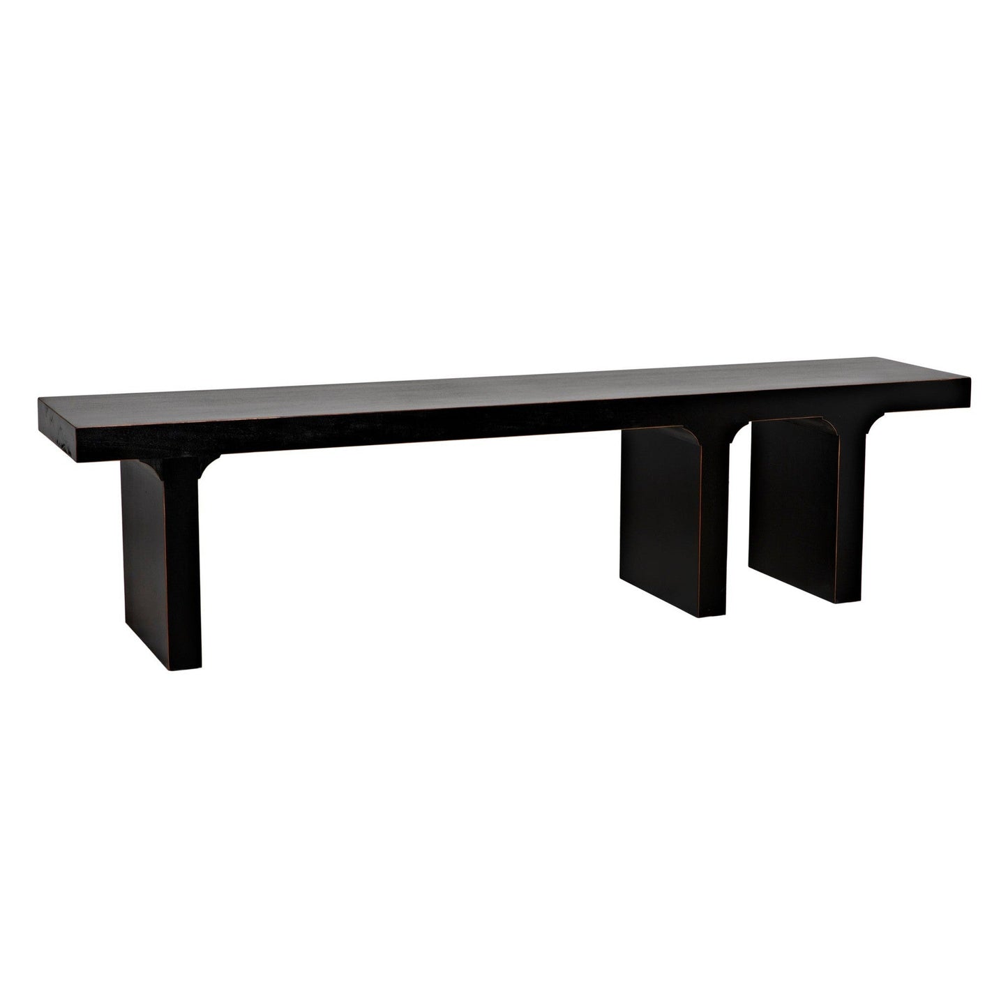 Kir Bench, Hand Rubbed Black-Bedroom Benches-Noir-Sideboards and Things