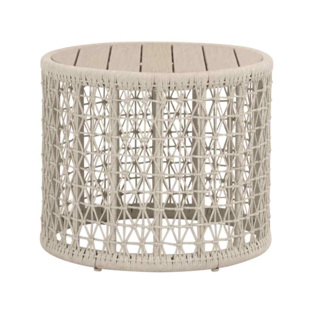 Knit Round Outdoor End Table