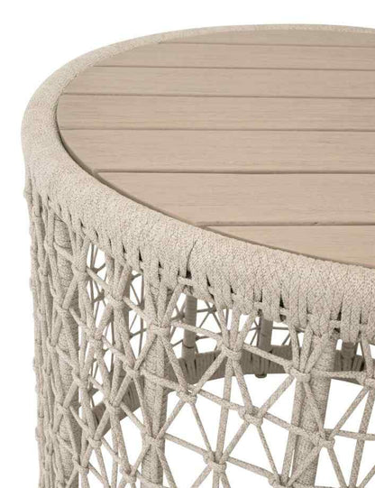 Knit Round Outdoor End Table