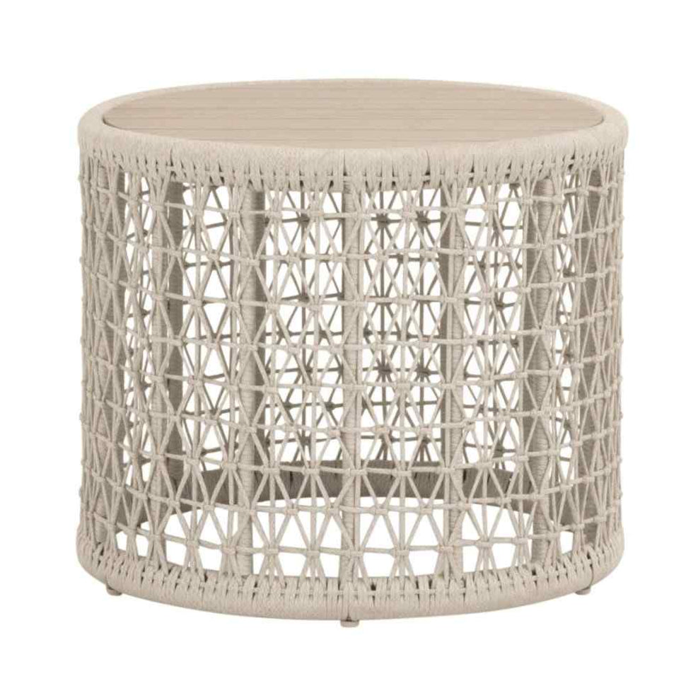 Knit Round Outdoor End Table
