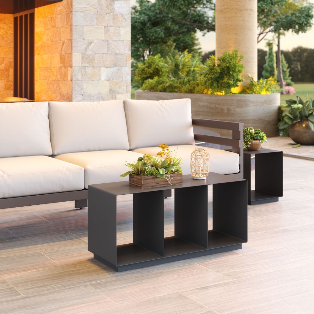Zuo Modern Kokos Aluminum Rectangular Coffee Table