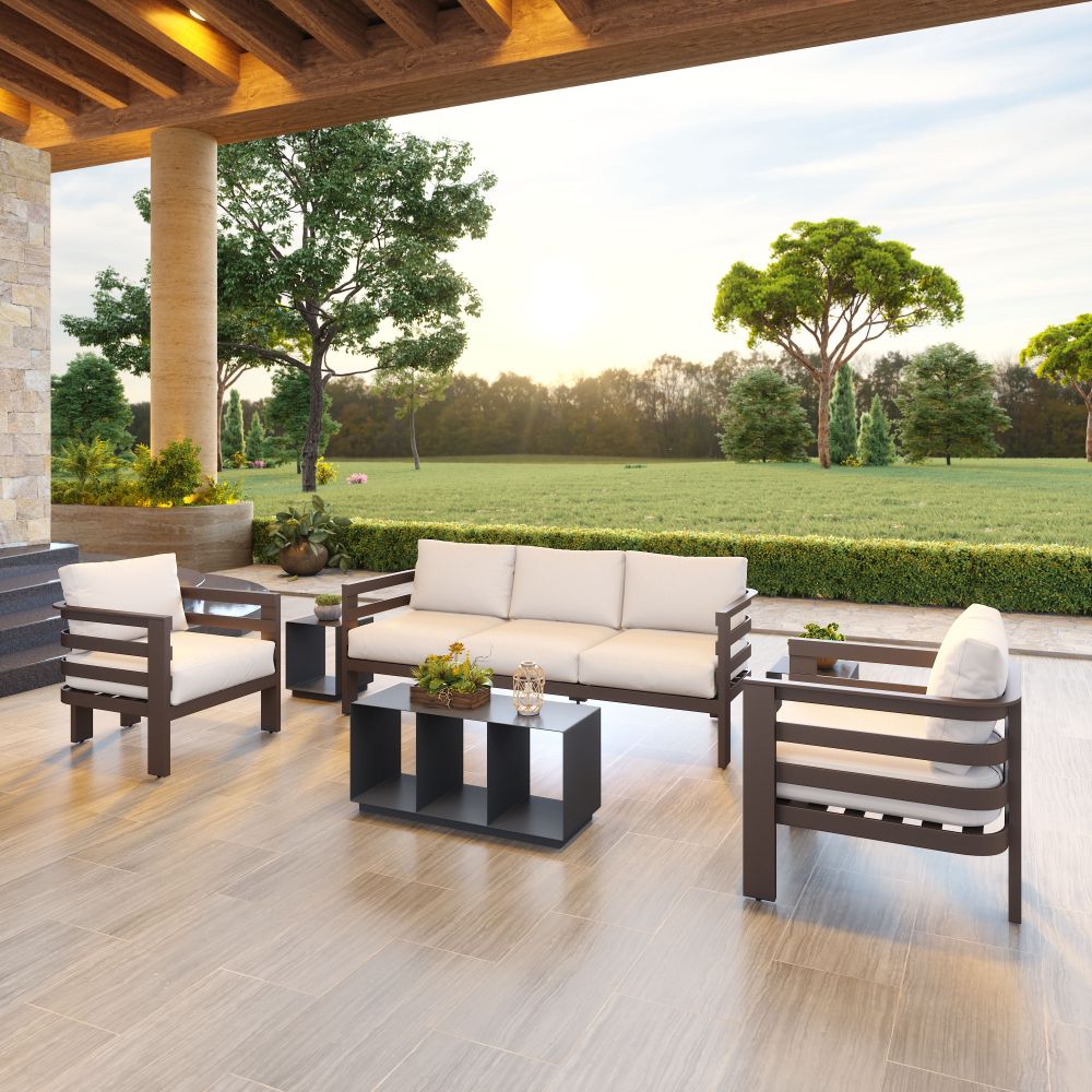 Zuo Modern Kokos Aluminum Rectangular Coffee Table