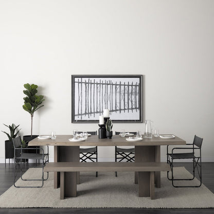 Mercana Konstantin Wooden Rectangular Dining Table
