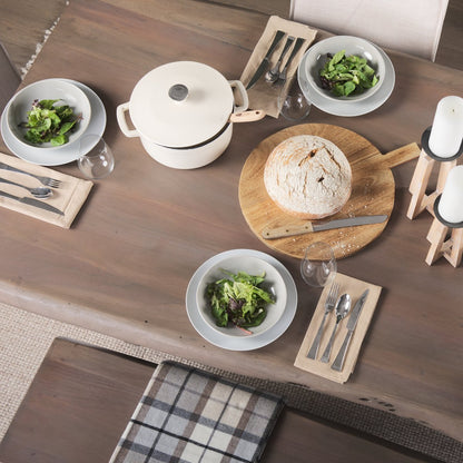 Mercana Konstantin Wooden Rectangular Dining Table