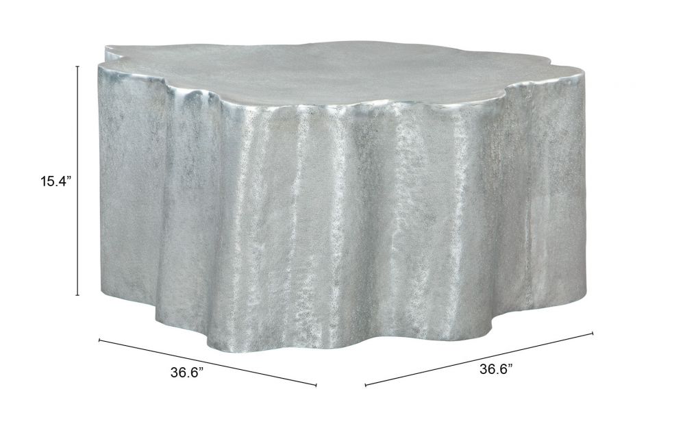 Zuo Modern Kortha Antique Silver Coffee Table