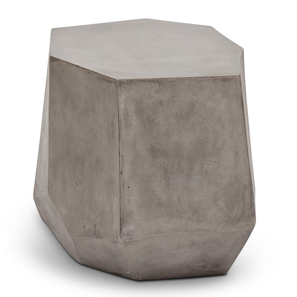 Kristal Fiber Reinforced Concrete Geometric End Table