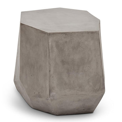 Kristal Fiber Reinforced Concrete Geometric End Table