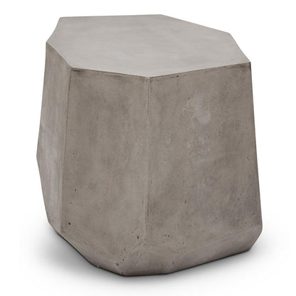 Kristal Fiber Reinforced Concrete Geometric End Table