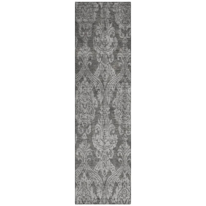 LOOMLAN Rugs Krymera Gray Washable Indoor-Outdoor Rug