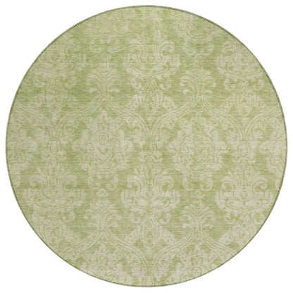 LOOMLAN Rugs Krymera Green Washable Indoor-Outdoor Rug