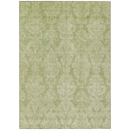 LOOMLAN Rugs Krymera Green Washable Indoor-Outdoor Rug