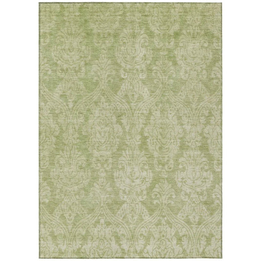 LOOMLAN Rugs Krymera Green Washable Indoor-Outdoor Rug