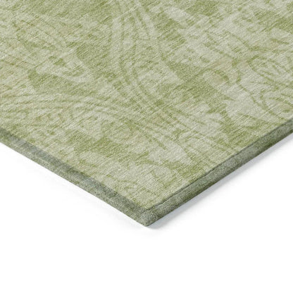 LOOMLAN Rugs Krymera Green Washable Indoor-Outdoor Rug