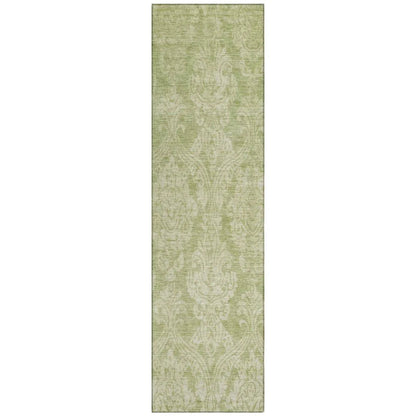 LOOMLAN Rugs Krymera Green Washable Indoor-Outdoor Rug
