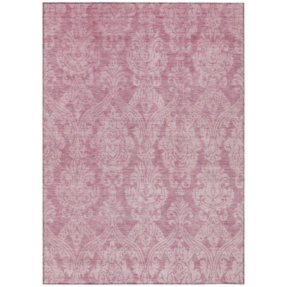 LOOMLAN Rugs Krymera Pink Washable Indoor-Outdoor Rug