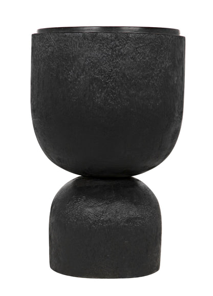 Kudoro Black Marble Round Side Table-Side Tables-Noir-Sideboards and Things