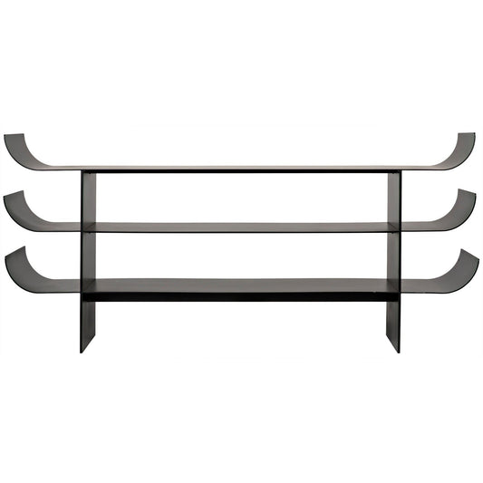 Kyoto Console, Black Steel-Console Tables-Noir-Sideboards and Things