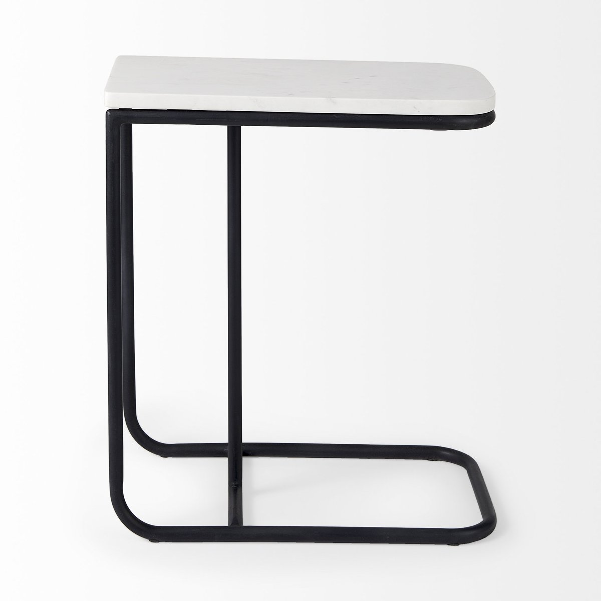 Mercana Kyra C-Shaped Marble Top End Table