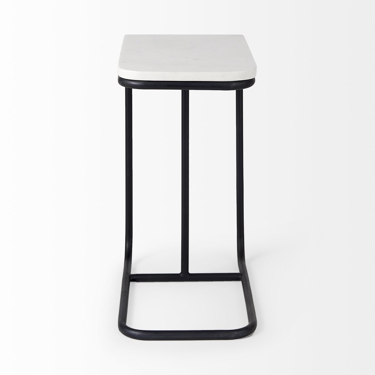 Mercana Kyra C-Shaped Marble Top End Table