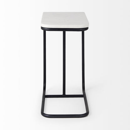 Mercana Kyra C-Shaped Marble Top End Table