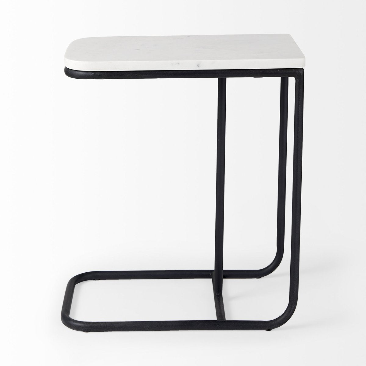 Mercana Kyra C-Shaped Marble Top End Table