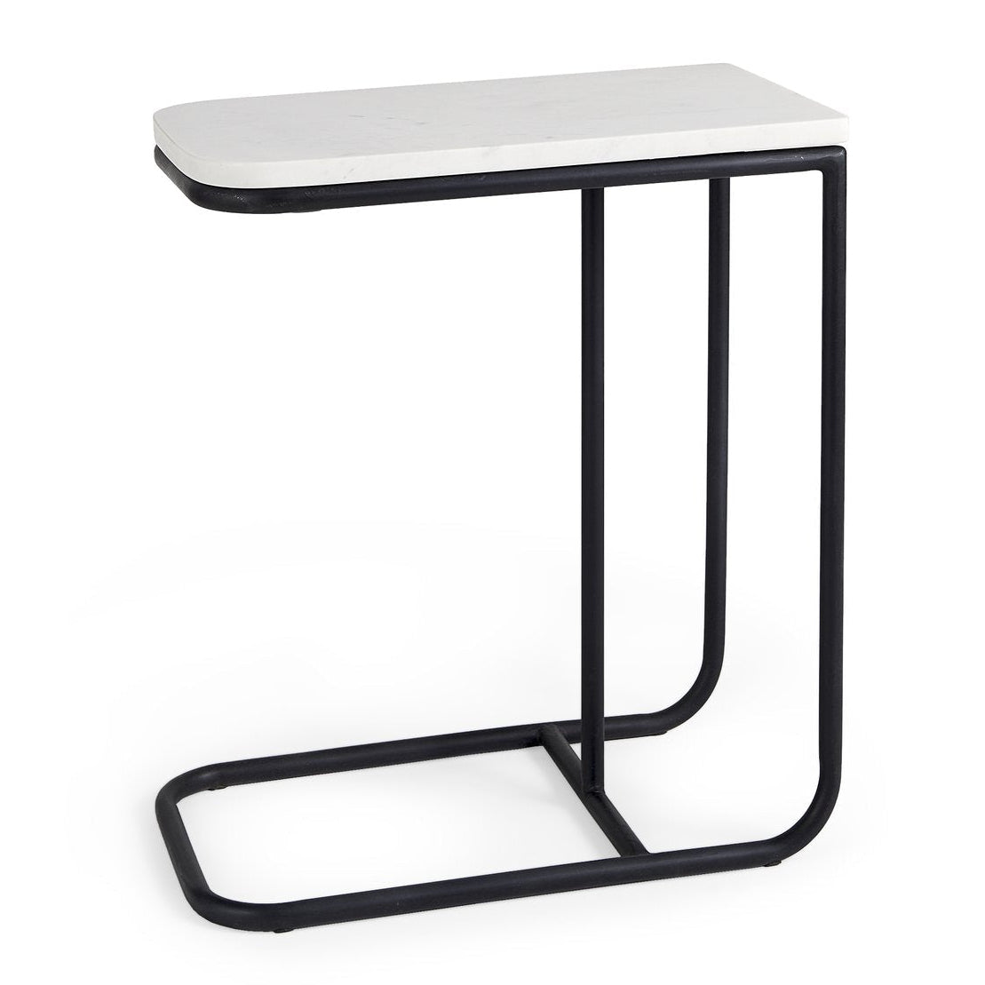 Mercana Kyra C-Shaped Marble Top End Table