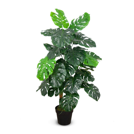 Faux Botanical Outdoor Green Monstera