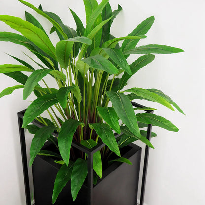 Faux Botanical Outdoor Green Calathea