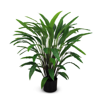 Faux Botanical Outdoor Green Calathea