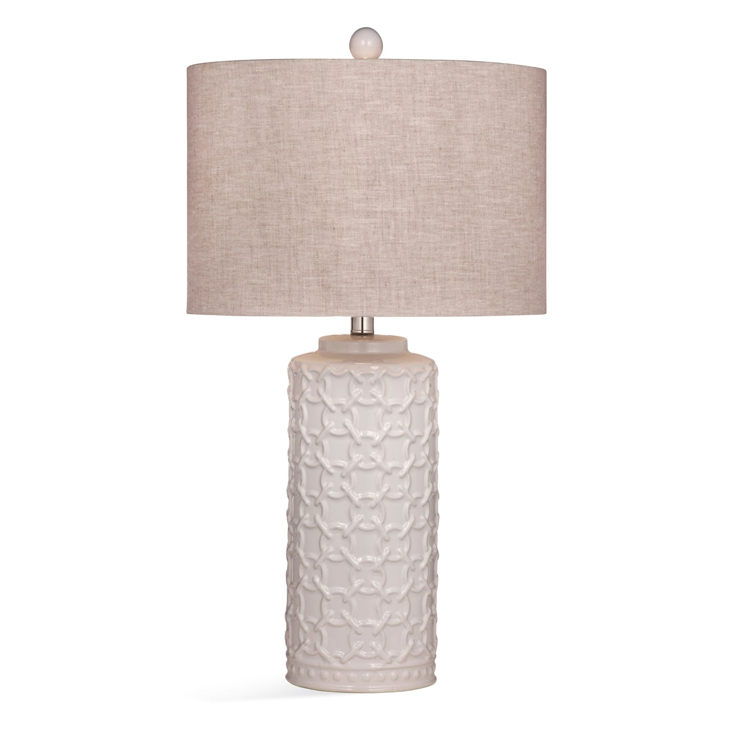 Marina Pine Wood White Table Lamp