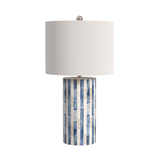 Coburn Bone and Iron Blue Table Lamp