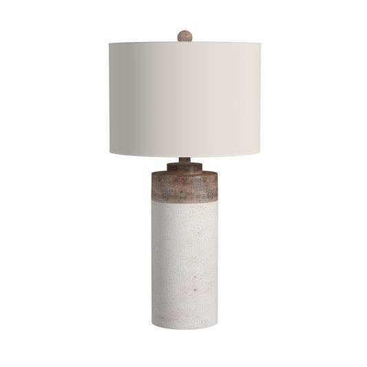 Lamar Cement White Table Lamp