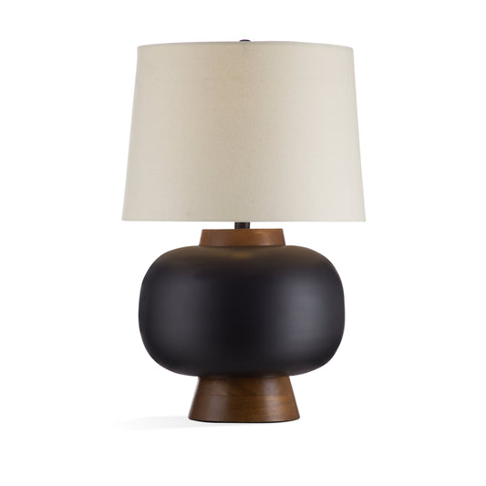 Ping Wood and Metal Black Table Lamp