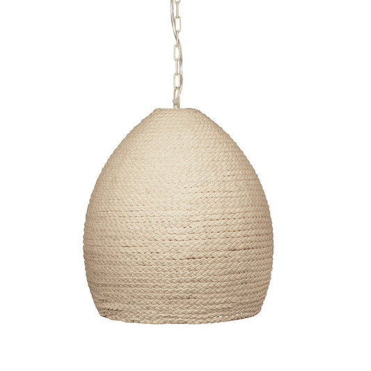 Darley Metal and Rope White Pendant