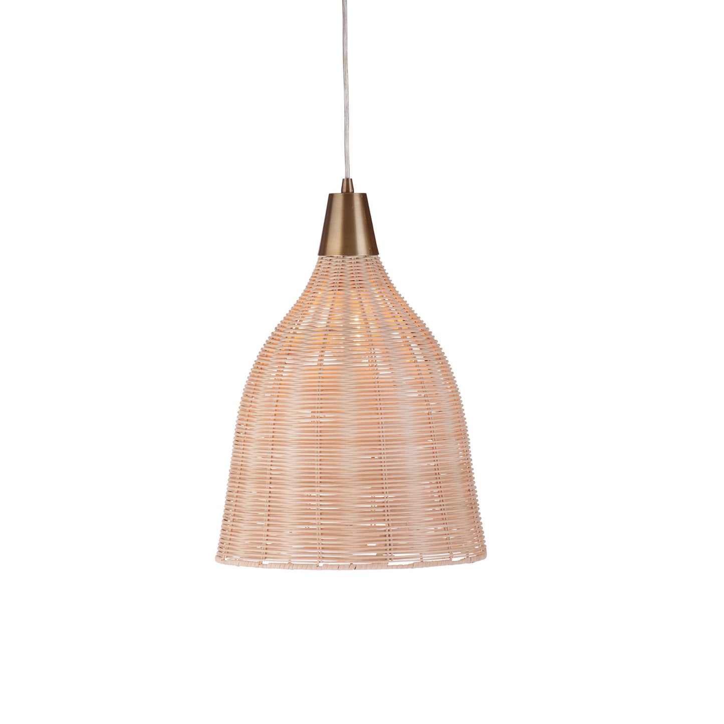 Elliott Metal and Rattan Brown Pendant