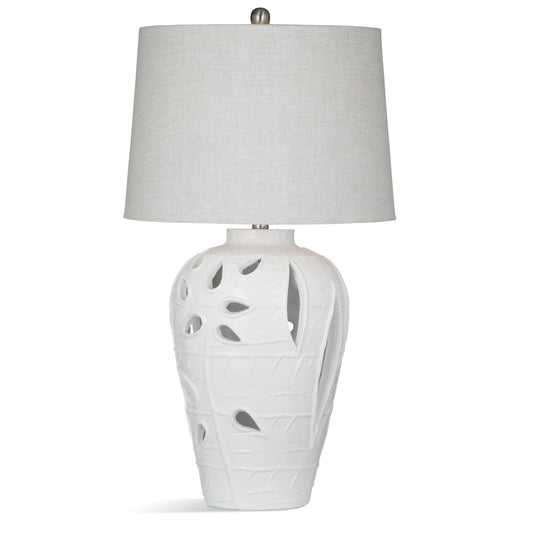 Amur Polyresin White Table Lamp