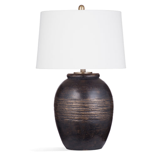 Rio Polyresin Black Table Lamp