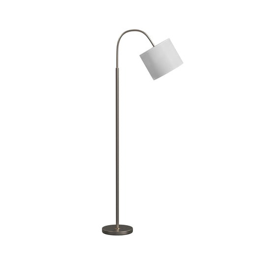 Berrien Metal White and Silver Floor Lamp